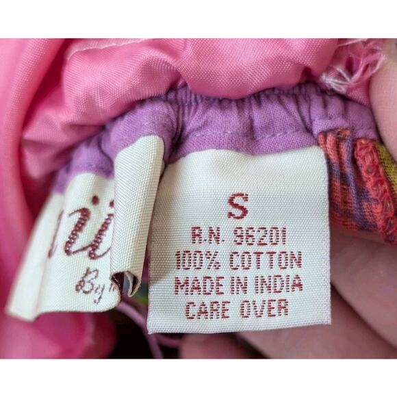 Anu by Natural Maxi Skirt 100% Cotton Rainbow Elastic Waist Boho Gypsy Small - Picture 11 of 12